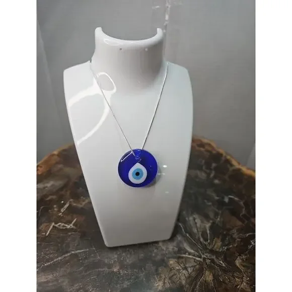 Evil Eye Necklace 925 Silver Chain Protection/Good Luck - Picture 8 of 10